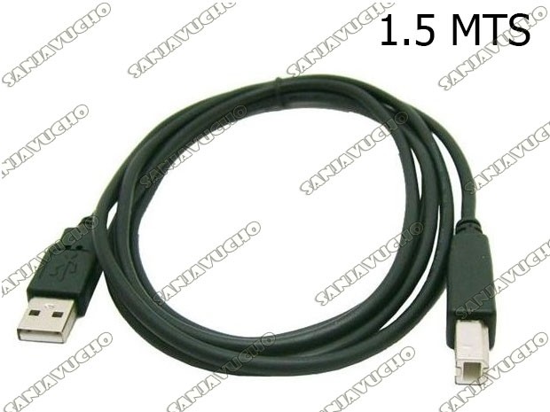 &+  CABLE IMPRESORA A USB 2.0 1.5 MTS LCS-15D